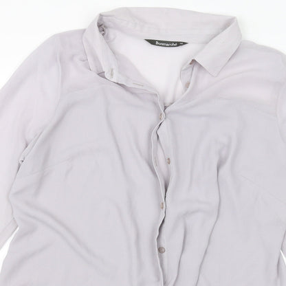 Womens UK Size 18 Bonmarche Grey Basic Button-Up