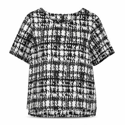 Womens UK Size 12 Papaya Black Basic Blouse
