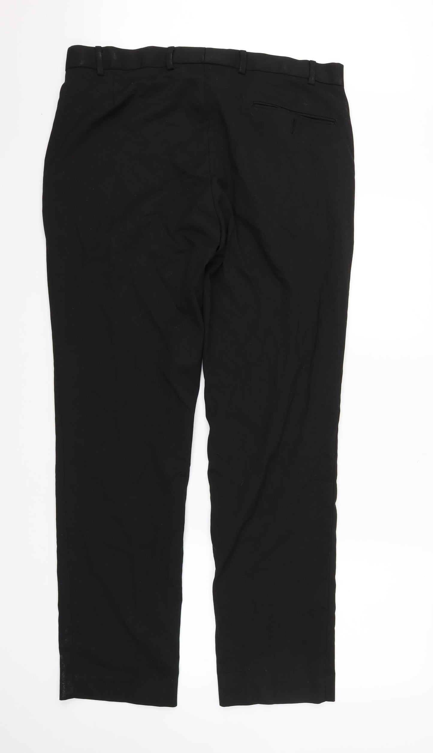 Womens UK Size 36 in Preworn Regular Fit Dress Pants Black Trousers