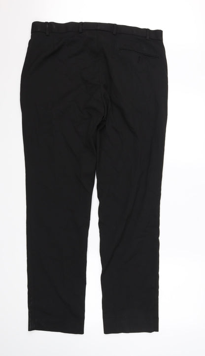 Womens UK Size 36 in Preworn Regular Fit Dress Pants Black Trousers