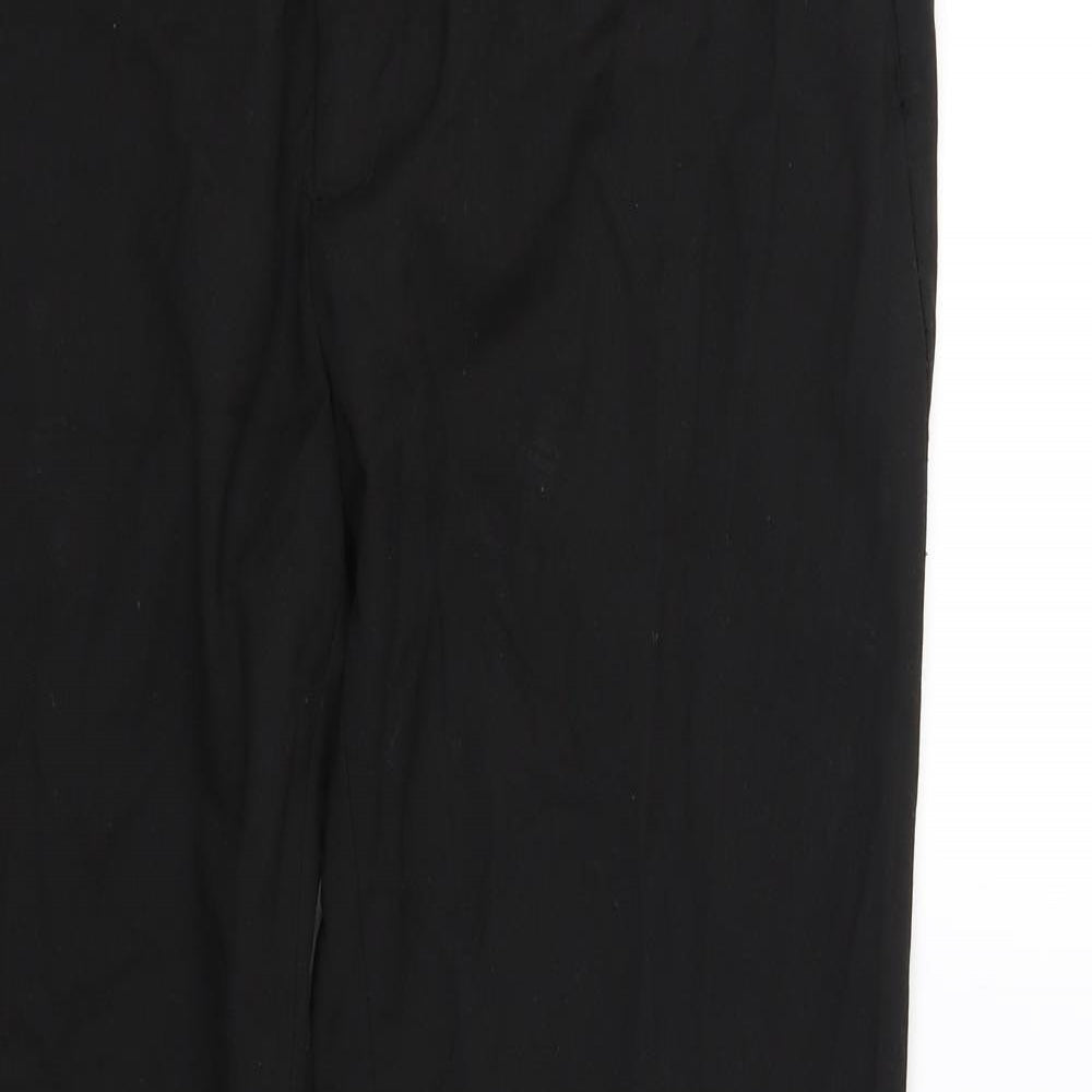 Womens UK Size 36 in Preworn Regular Fit Dress Pants Black Trousers