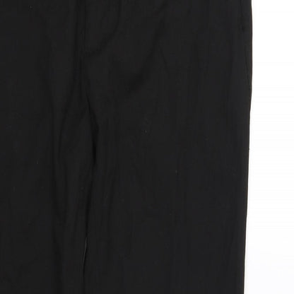 Womens UK Size 36 in Preworn Regular Fit Dress Pants Black Trousers