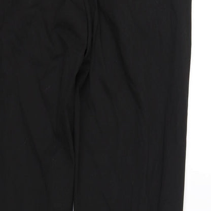 Womens UK Size 36 in Preworn Regular Fit Dress Pants Black Trousers