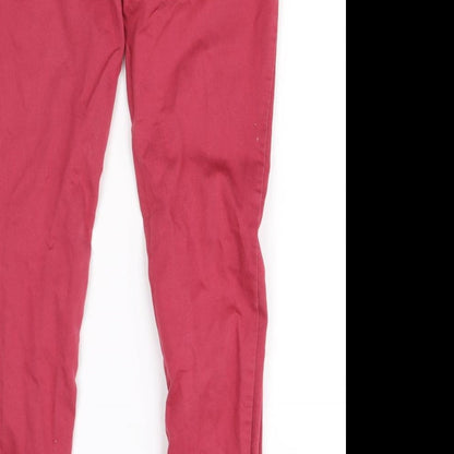 denim& co Womens Red   Skinny Jeans Size 12 L28 in