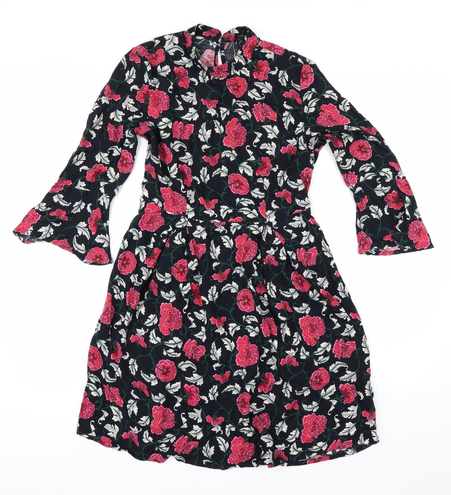 Atmosphere Womens Black Floral  Fit & Flare  Size 8