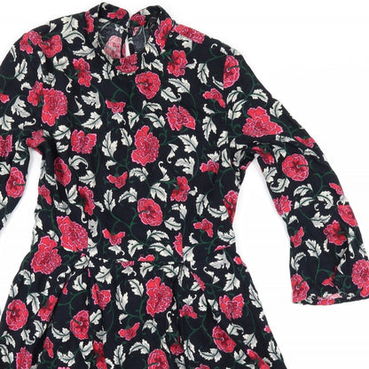 Atmosphere Womens Black Floral  Fit & Flare  Size 8