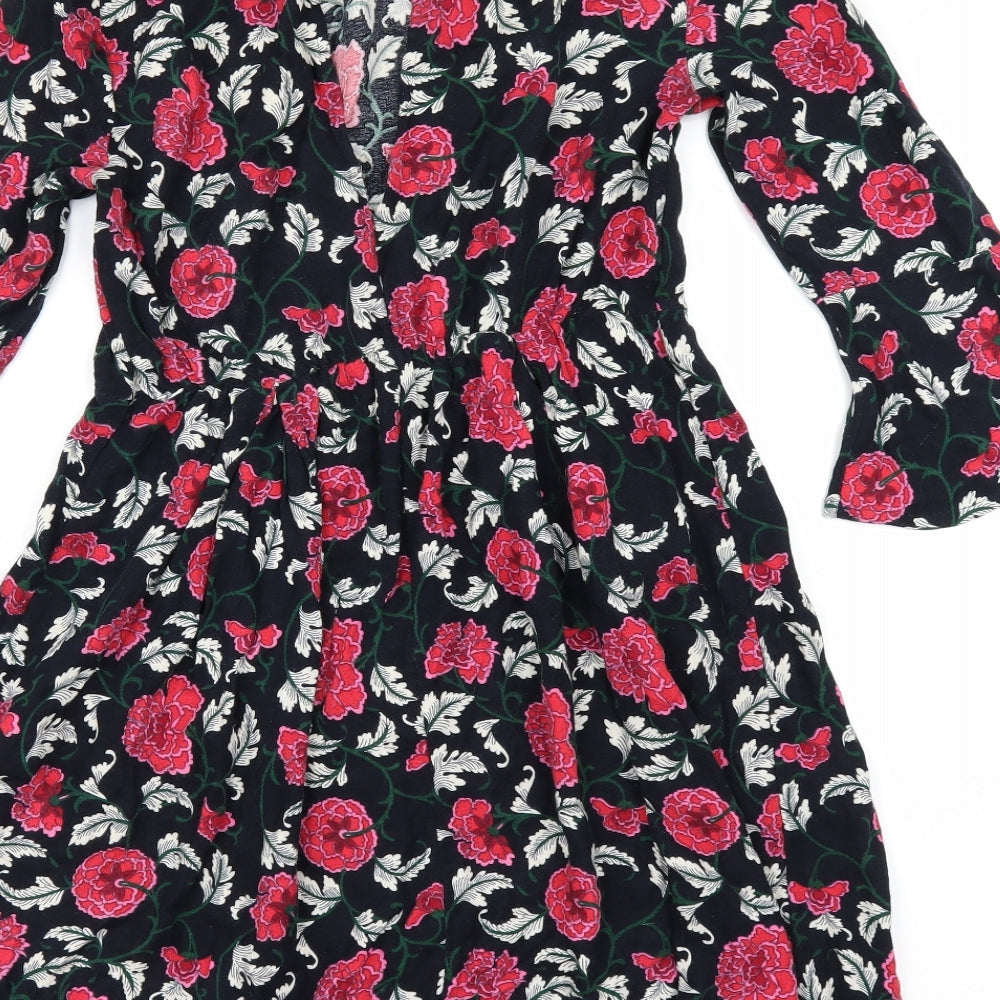 Atmosphere Womens Black Floral  Fit & Flare  Size 8