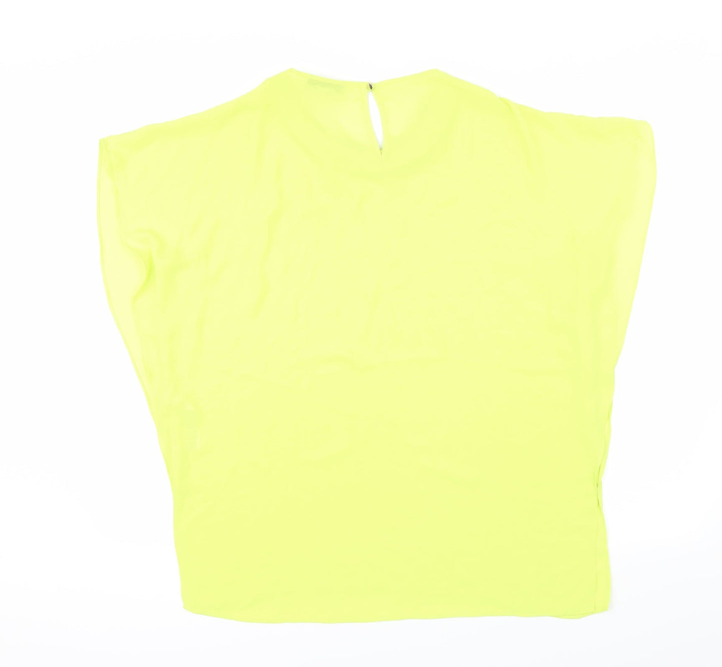 Womens UK Size M Preworn Green Basic Blouse