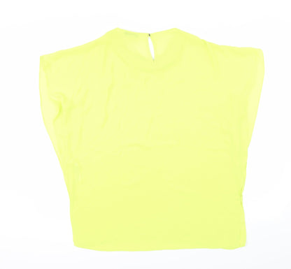 Womens UK Size M Preworn Green Basic Blouse