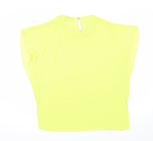 Womens UK Size M Preworn Green Basic Blouse