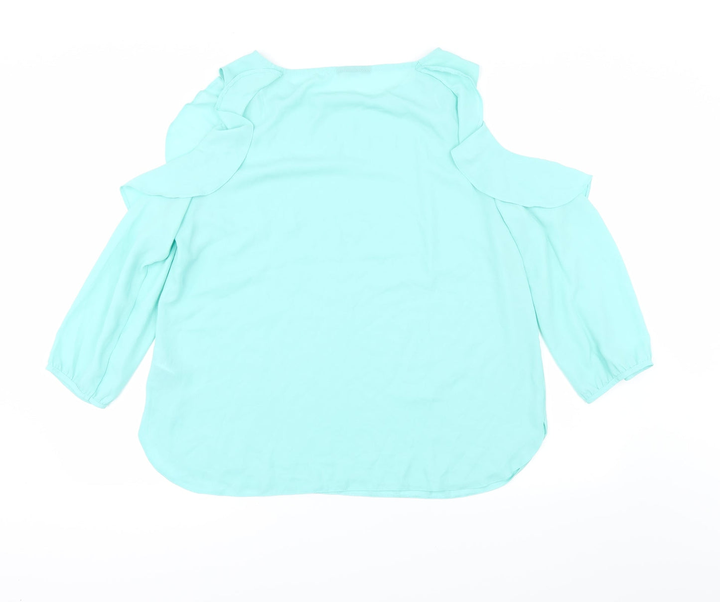 Womens UK Size 16 Preworn Green Basic Blouse