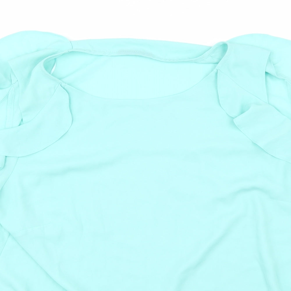 Womens UK Size 16 Preworn Green Basic Blouse