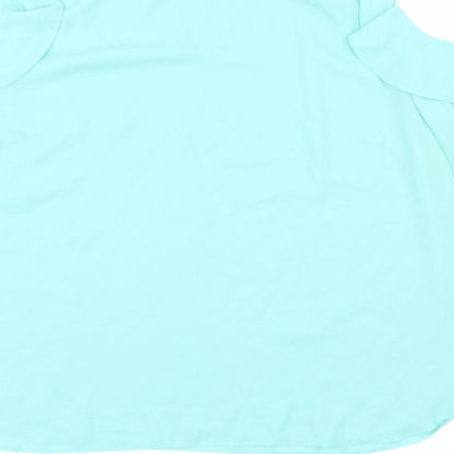 Womens UK Size 16 Preworn Green Basic Blouse