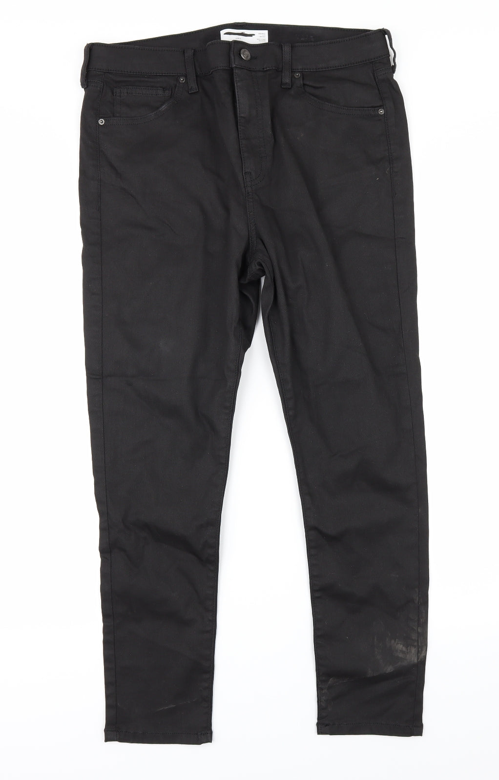Womens UK Size 34 in Preworn Regular Fit Straight Black Jeans