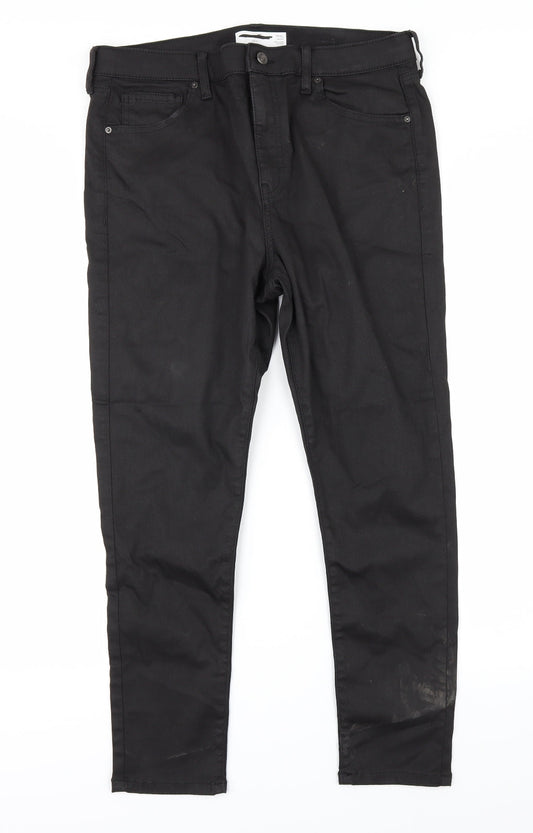 Womens UK Size 34 in Preworn Regular Fit Straight Black Jeans