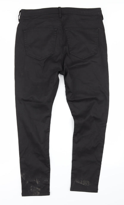 Womens UK Size 34 in Preworn Regular Fit Straight Black Jeans