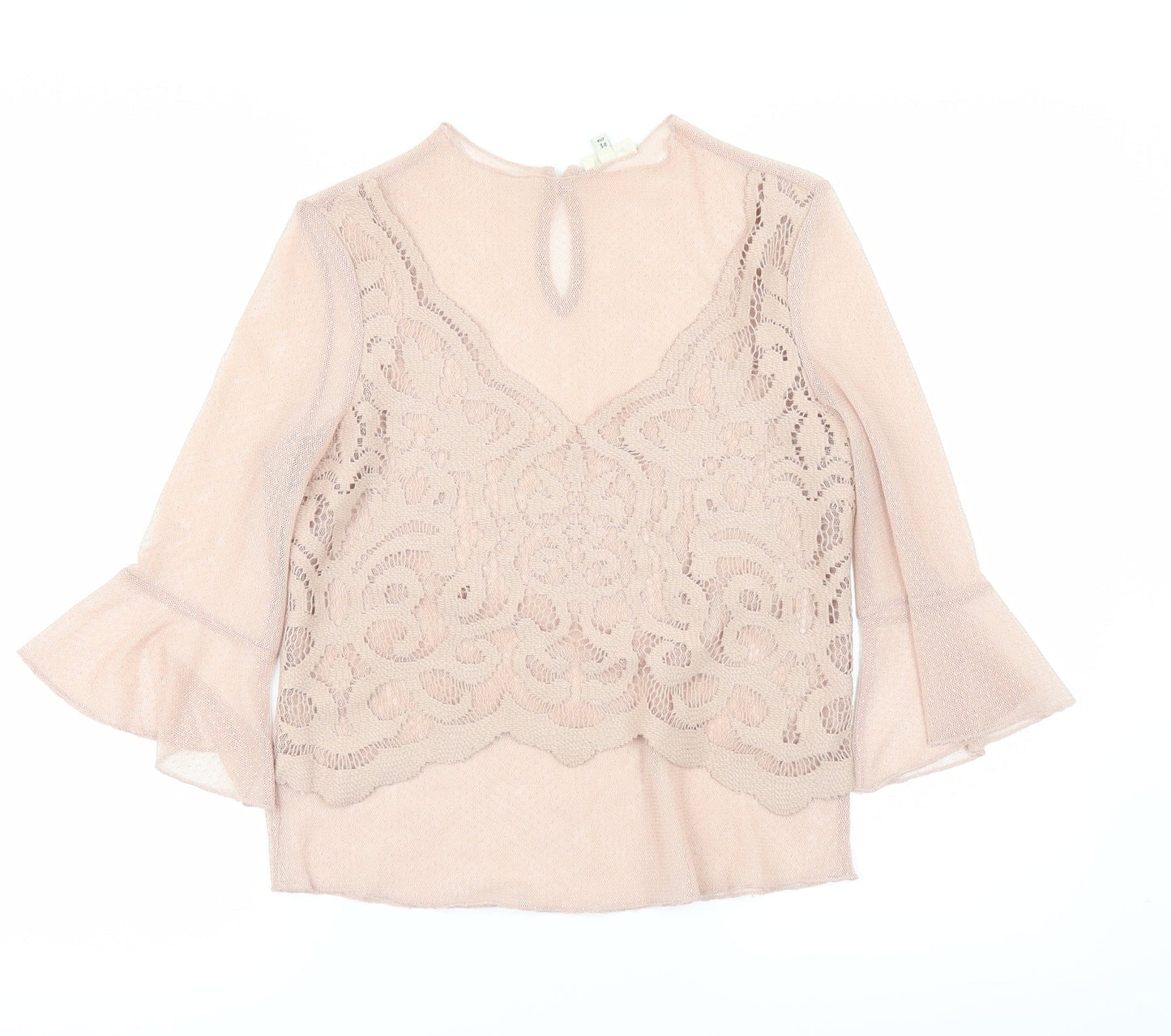 Womens UK Size 8 River Island Pink Basic Blouse