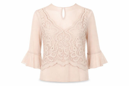 Womens UK Size 8 River Island Pink Basic Blouse
