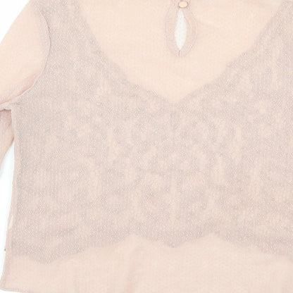 Womens UK Size 8 River Island Pink Basic Blouse