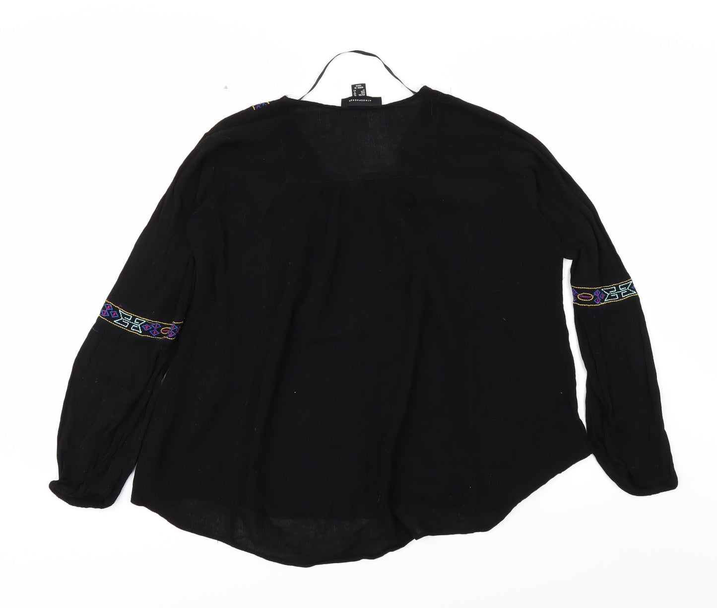 Womens UK Size 10 Atmosphere Black Basic Blouse