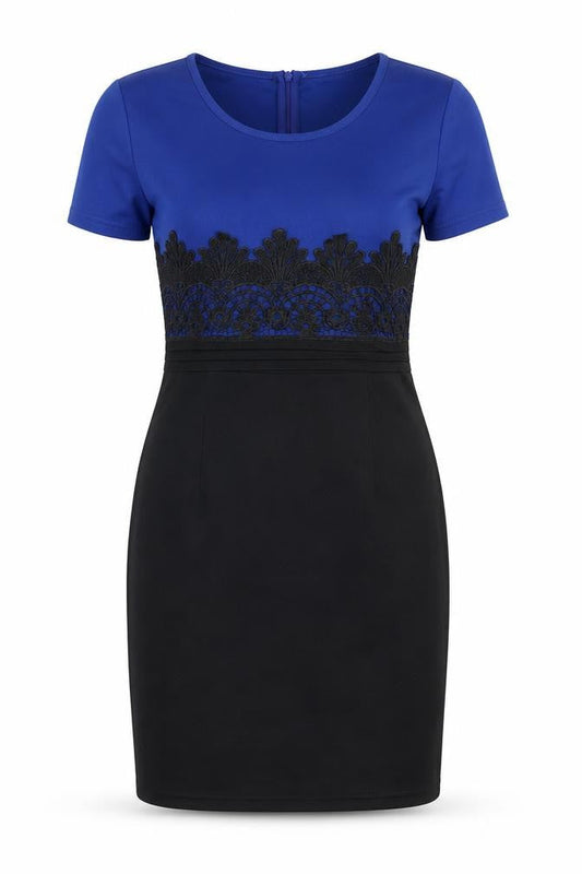Womens Blue Colourblock  Shift  Size M