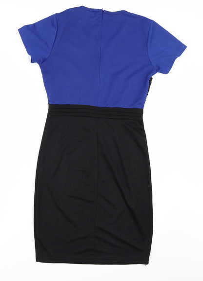 Preworn Womens Blue Colourblock  Shift  Size M