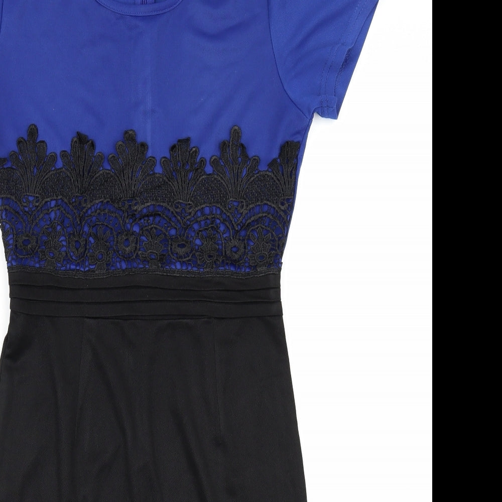 Preworn Womens Blue Colourblock  Shift  Size M