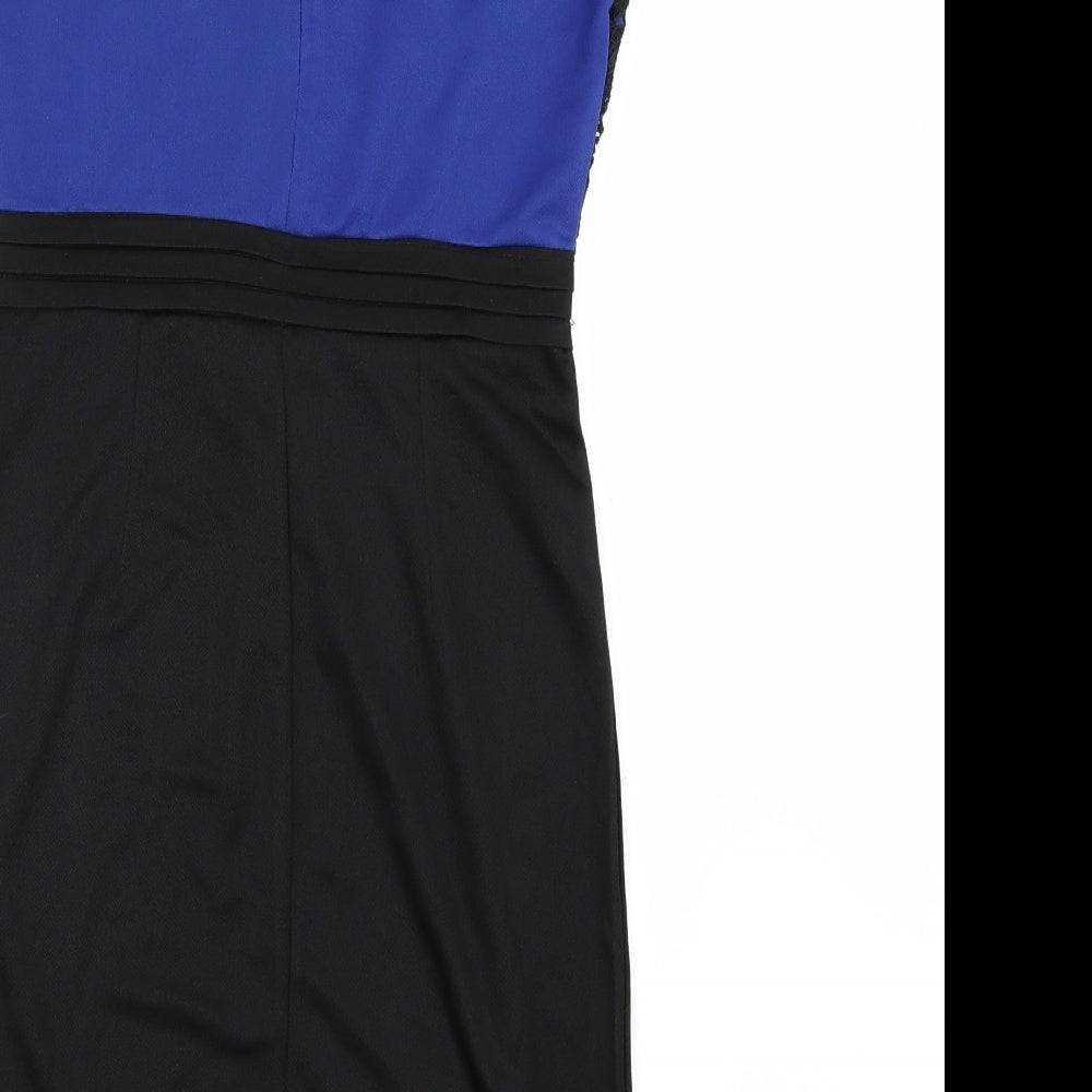 Preworn Womens Blue Colourblock  Shift  Size M