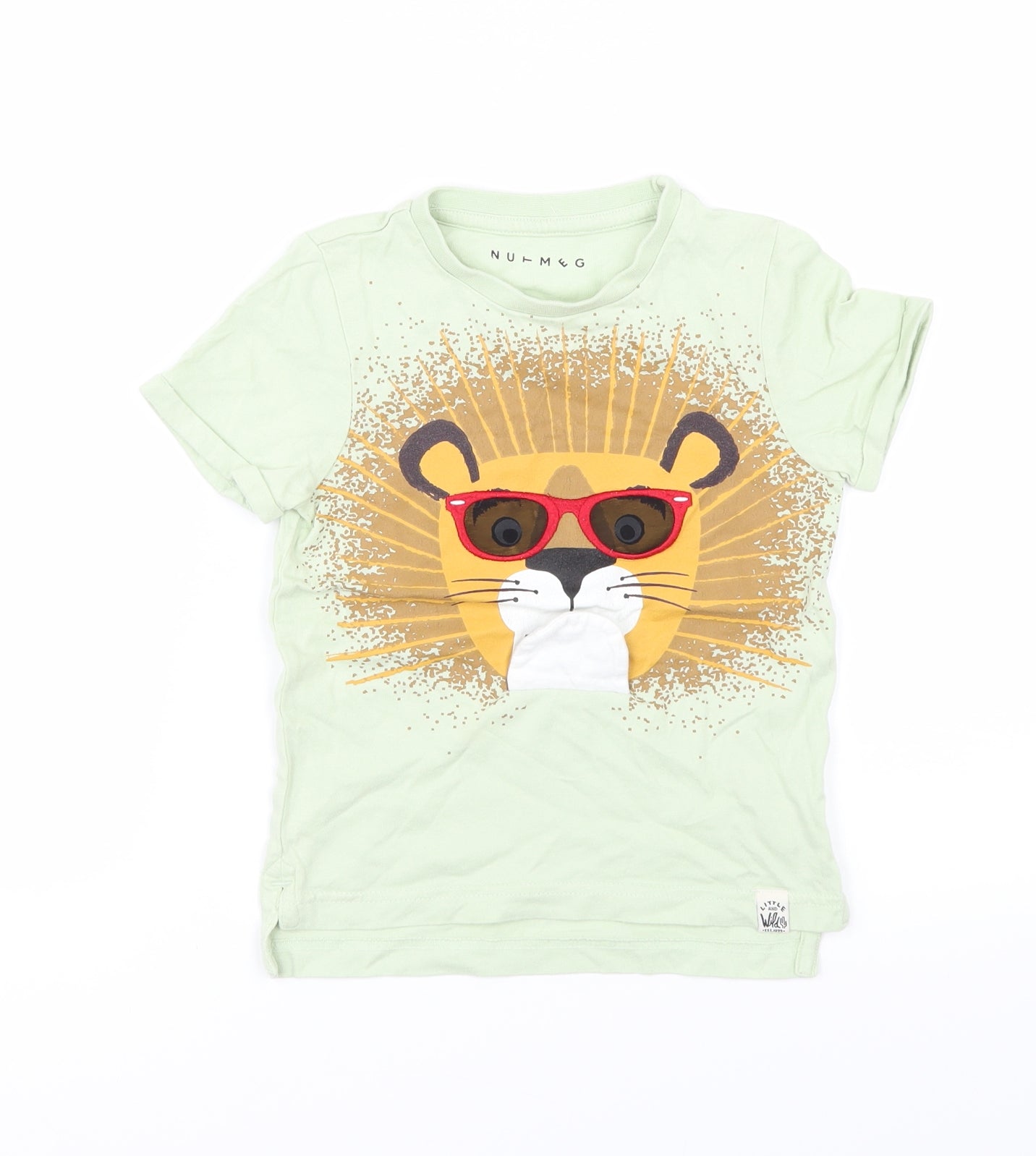 Nutmeg Boys Green  Jersey Basic T-Shirt Size 2-3 Years