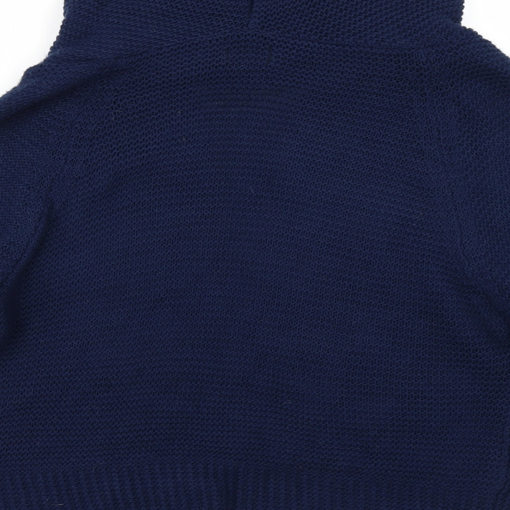 Amanti Womens Blue  Knit Cardigan Jumper Size M