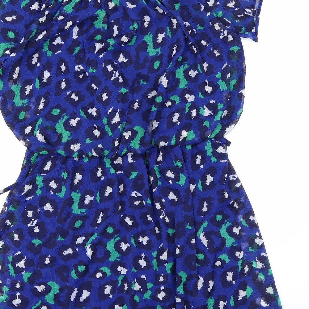 Be Beau Womens Blue Animal Print  Shift  Size 12