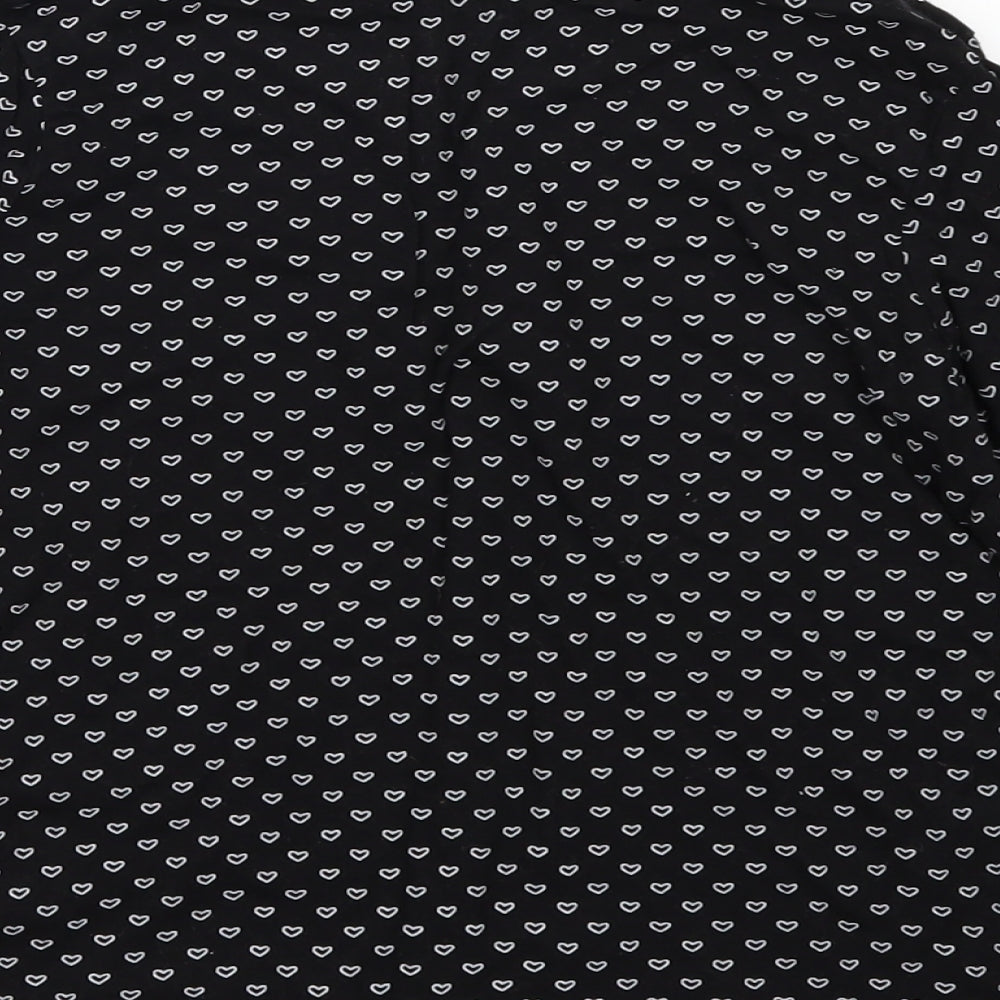 Young Dimension Girls Black Geometric Jersey Basic T-Shirt Size 9-10 Years