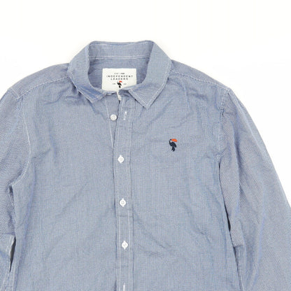 Mens UK Size S Independent Leaders Black  Button-Up Long Sleeve Casual Shirt
