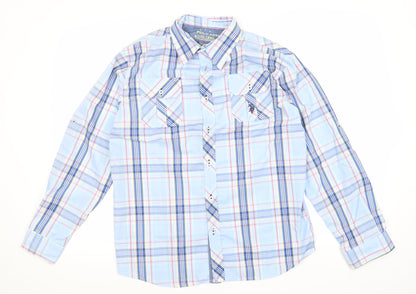 US Polo Assn. Mens Blue Check   Button-Up Size S