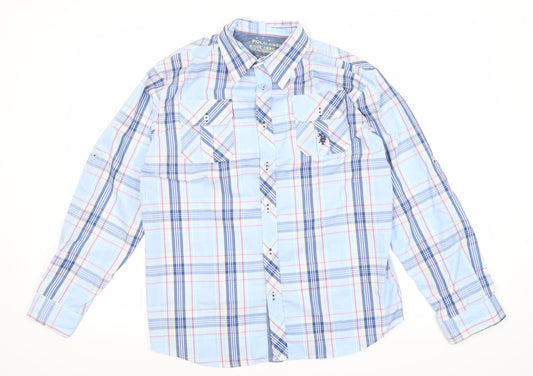 US Polo Assn. Mens Blue Check   Button-Up Size S