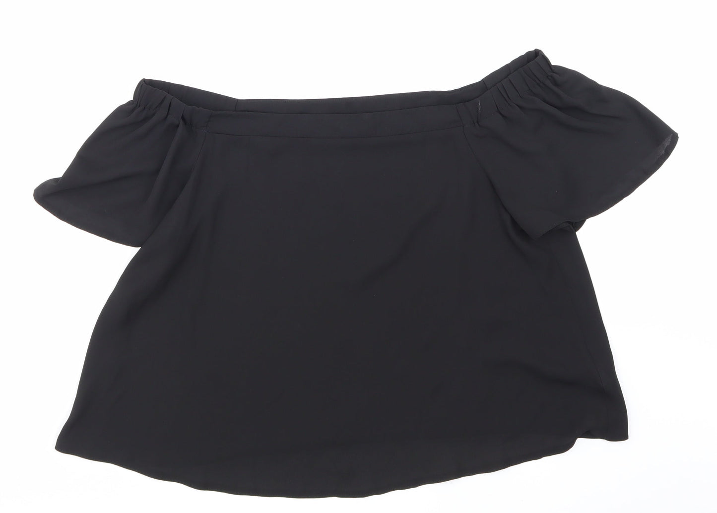 Womens UK Size 12 NEWLOOK Black Basic Blouse