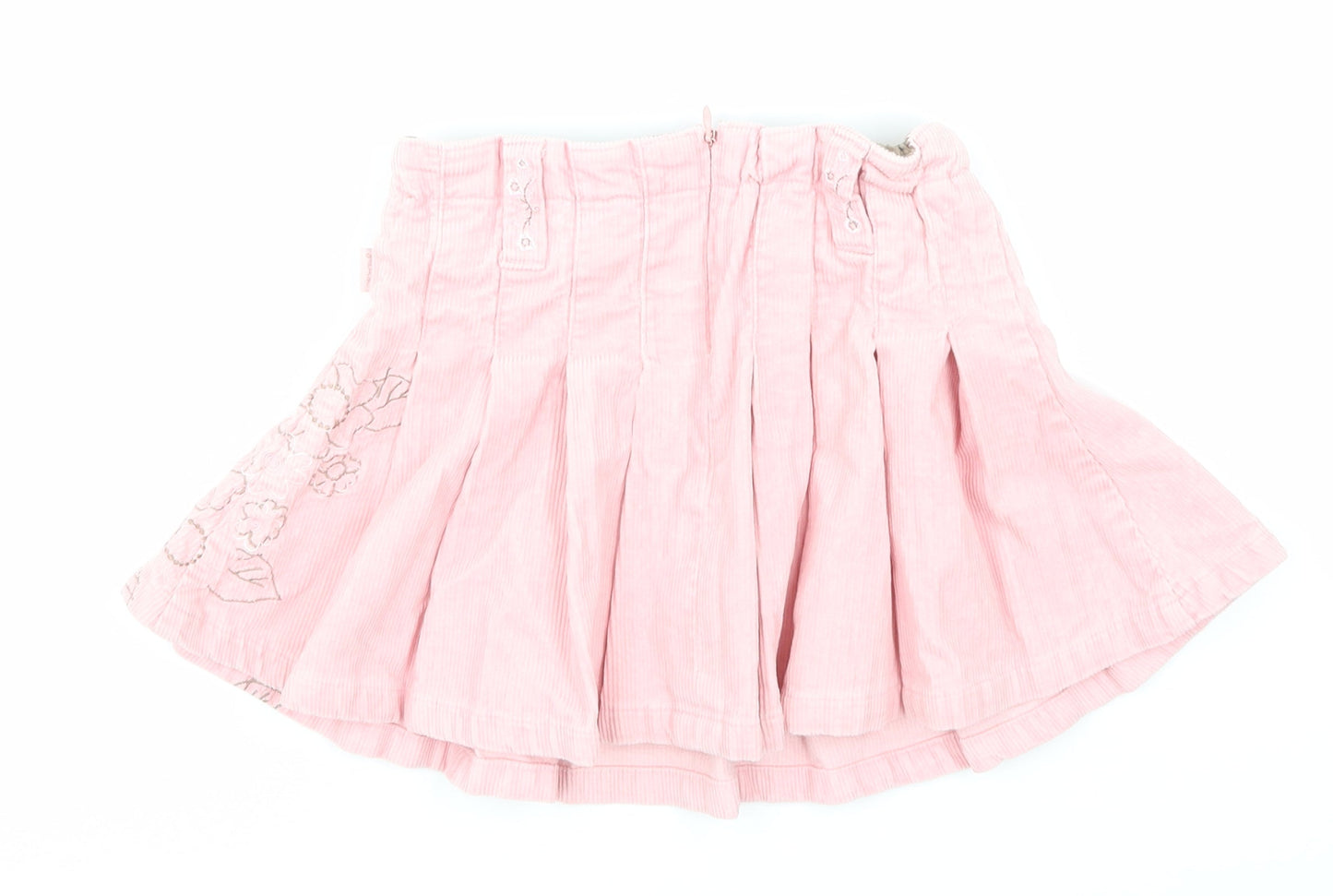 Pumpkin Girls Pink Floral Velvet Skater Skirt Size 3 Years