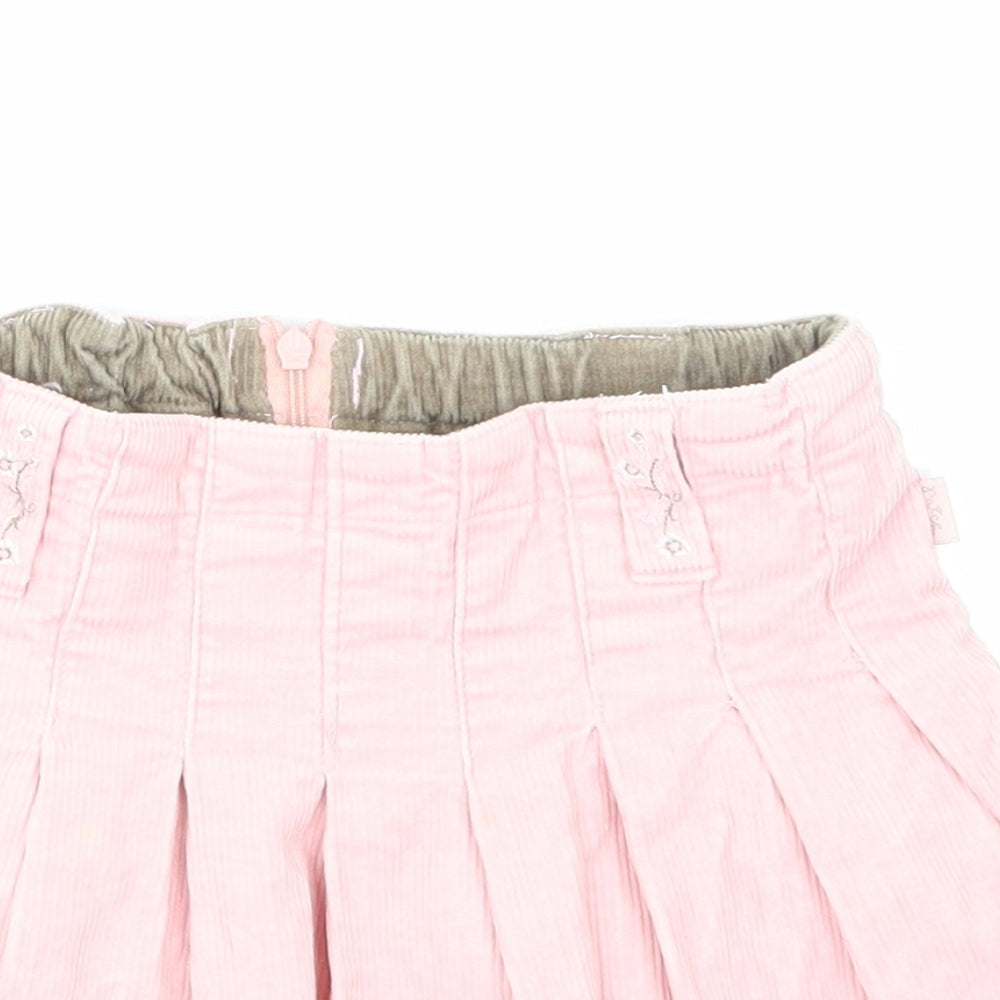 Pumpkin Girls Pink Floral Velvet Skater Skirt Size 3 Years