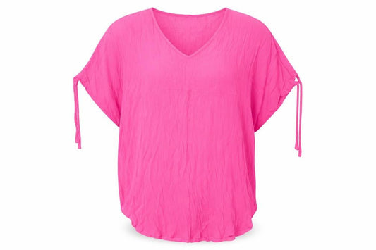 Womens UK Size S Papaya Pink Kimono T-Shirt