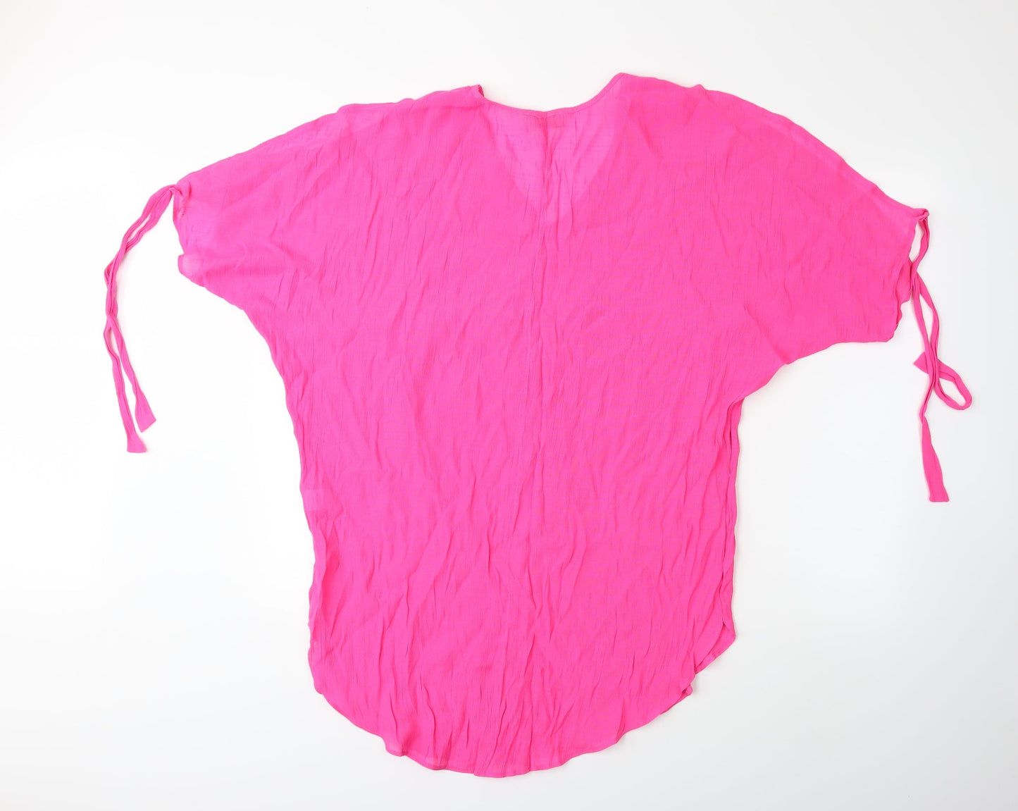 Womens UK Size S Papaya Pink Kimono T-Shirt