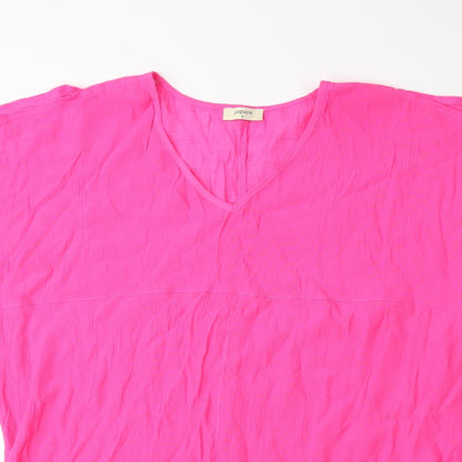 Womens UK Size S Papaya Pink Kimono T-Shirt