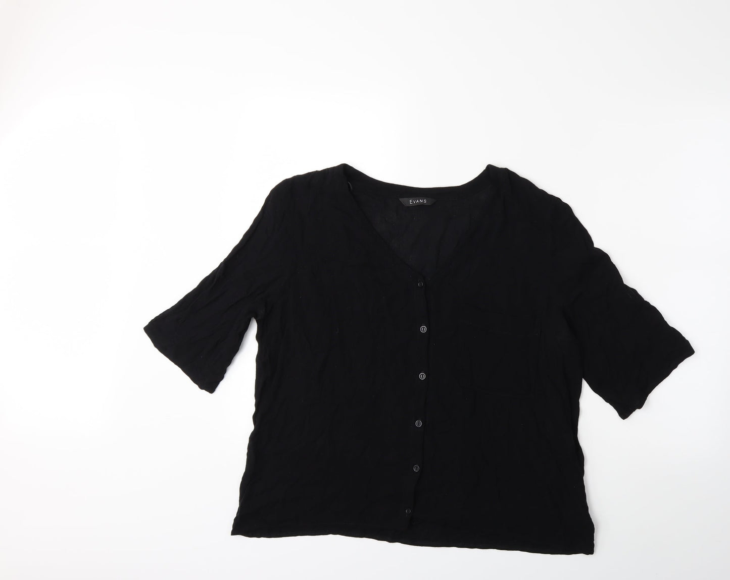 Evans Womens Black   Basic Blouse Size 16