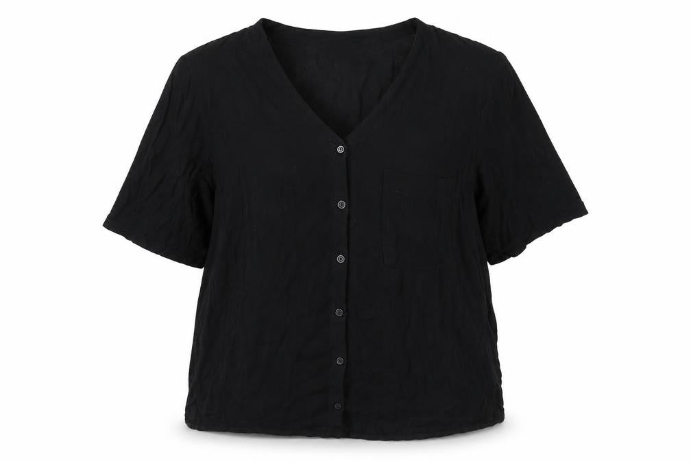 Womens UK Size 16 Evans Black Basic Blouse
