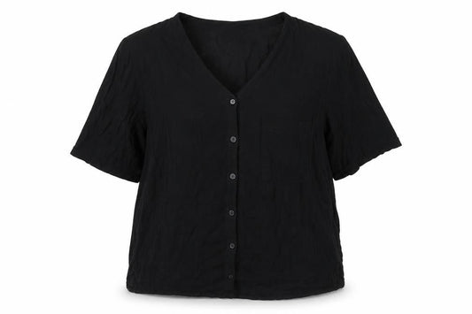 Womens UK Size 16 Evans Black Basic Blouse