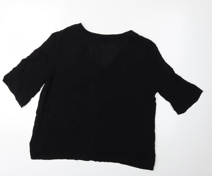 Evans Womens Black   Basic Blouse Size 16
