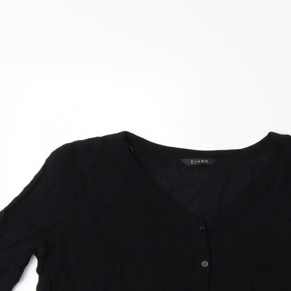 Evans Womens Black   Basic Blouse Size 16