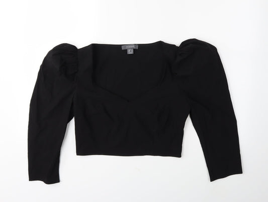 Womens UK Size 14 Atmosphere Black Basic Blouse