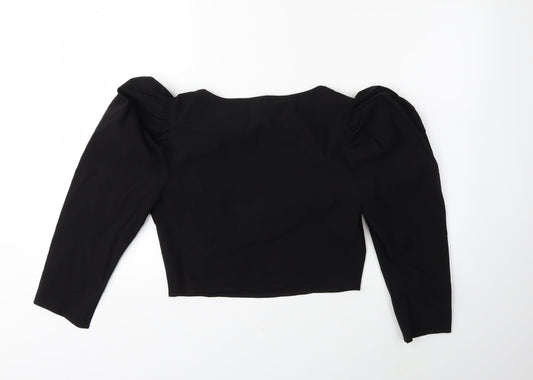 Womens UK Size 14 Atmosphere Black Basic Blouse