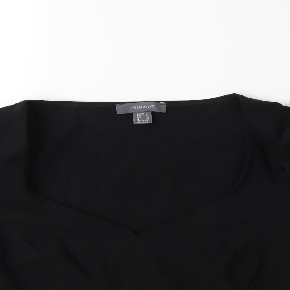 Womens UK Size 14 Atmosphere Black Basic Blouse