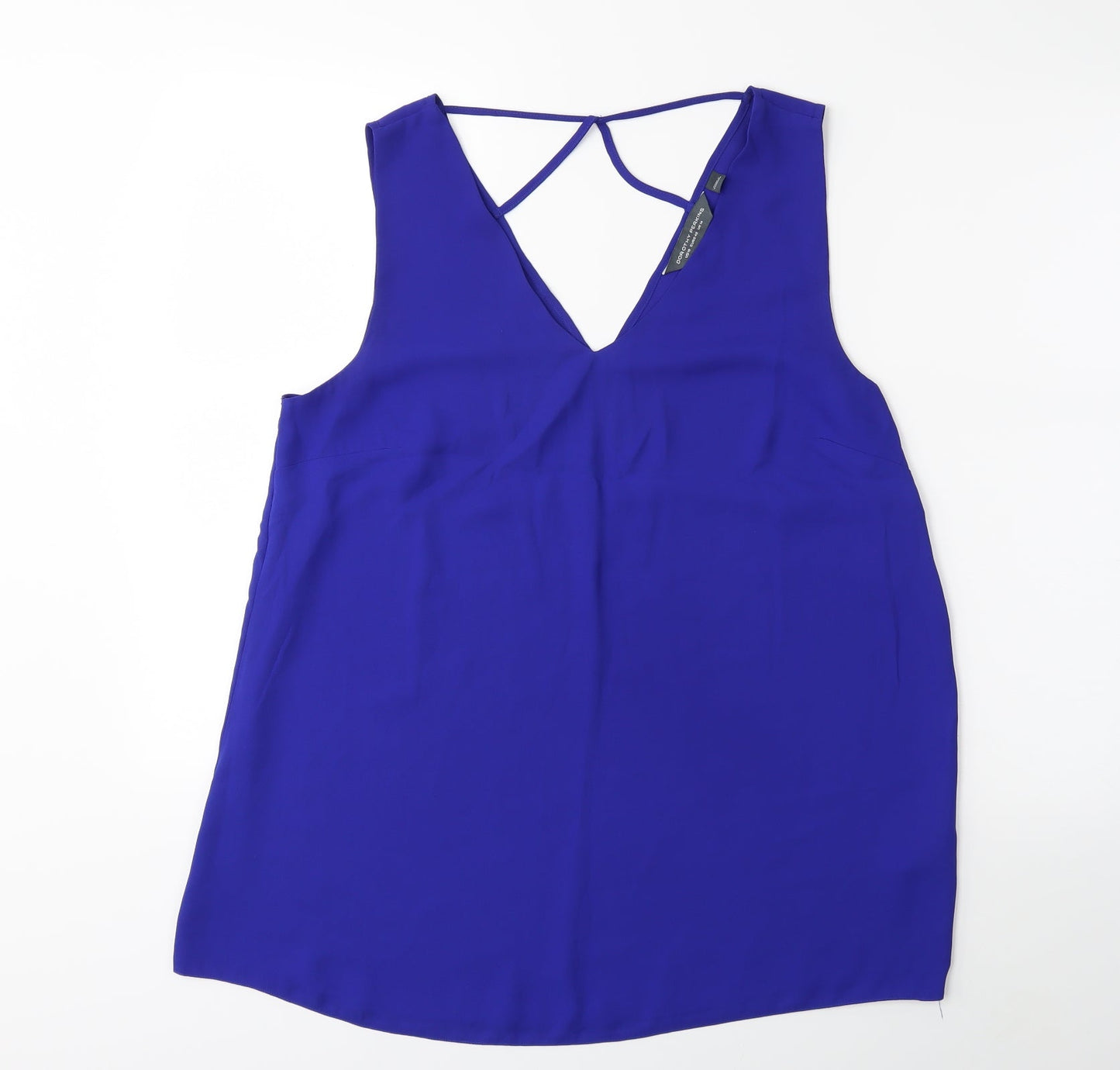 Womens UK Size 14 Dorothy Perkins Blue Basic Tank